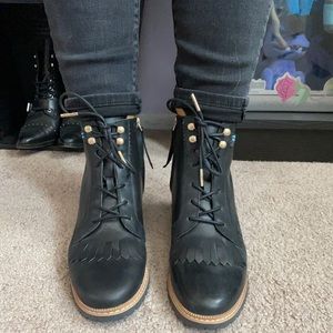 Toms Black Leather Women's Nolita Boots